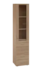 LE - 44 skříň léková prosklená, pravá, dub bardolino